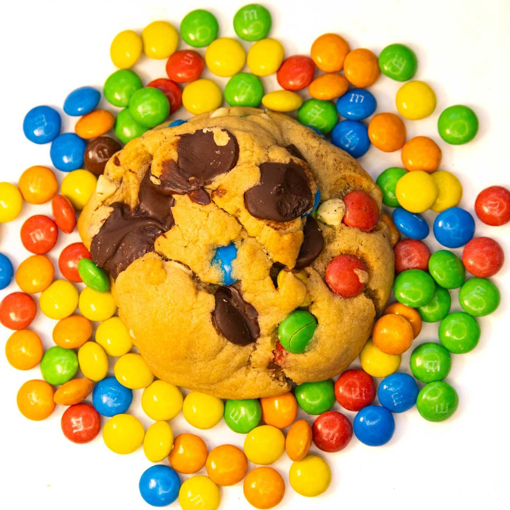 M & M Stuffed Cookies