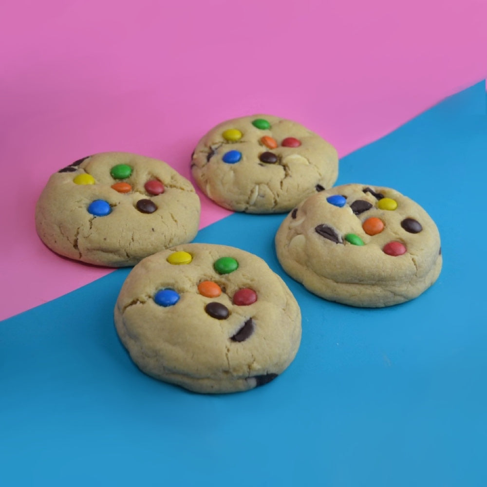 M & M Stuffed Cookies