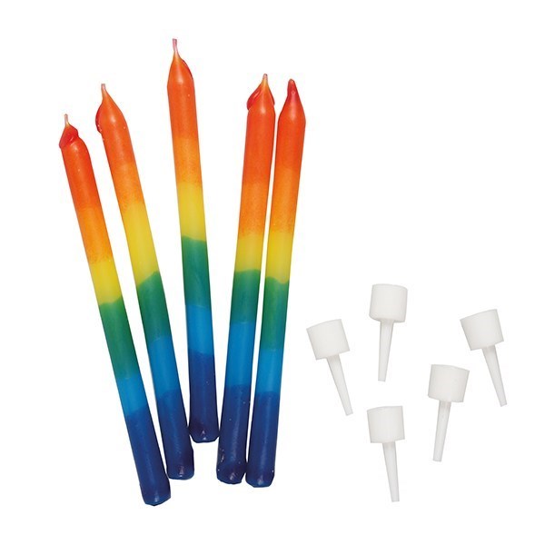 Rainbow Candles - Pack of 12